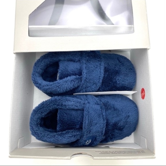 Ugg Bixbee Fleece Baby Shoes in Navy Blue Size 4/5 New with Box Style RN 88276 - Picture 10 of 15